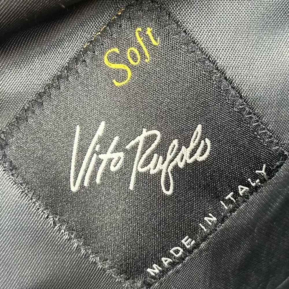 Vito Rufolo Italian 3-Button Wool Blazer Size 41R‎ Made in Italy Classic Preppy